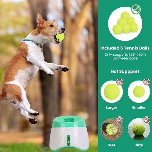 Lanzador automático de pelotas para perros - ajustes de distancia