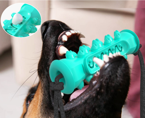 Hueso de goma dental para perros - detalle púas