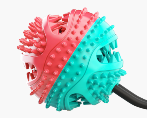 Hueso de goma dental para perros - material resistente