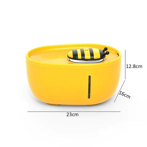 Fuente de agua automática para mascotas - vista lateral
