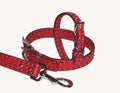 Collar de cuero para perro marrón rojizo