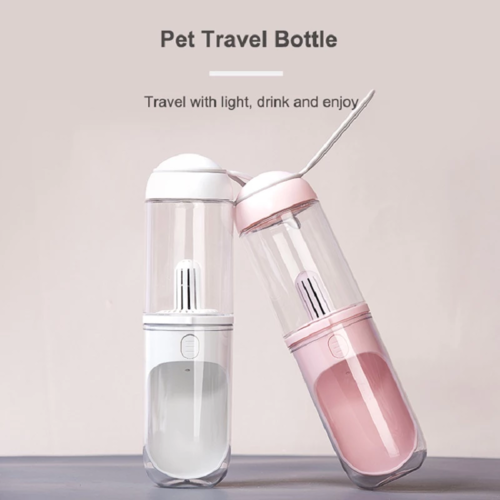 Botella dispensadora de agua para mascotas 330ml