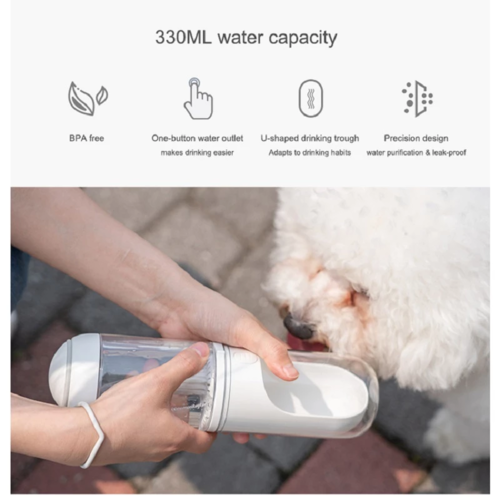 Botella Dispensadora de Agua para Mascotas 330ml