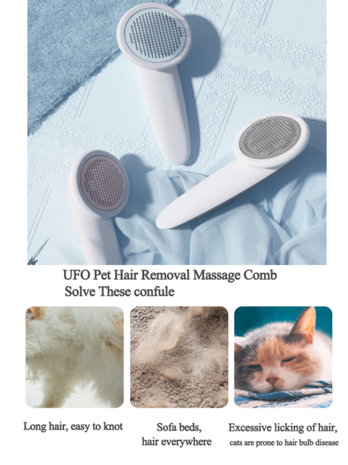 Cepillo Masajeador Antipelo para Perros y Gatos