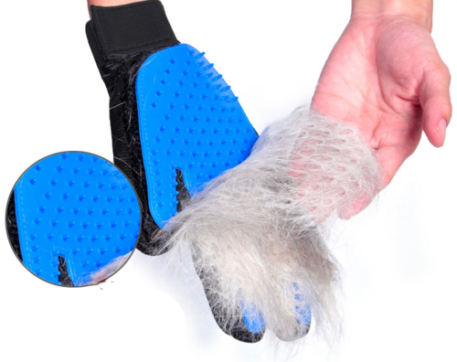 Guante quitapelos para perros y gatos - detalle puntas de silicona