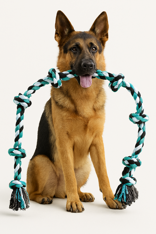Juguete de cuerda resistente para perros - vista general