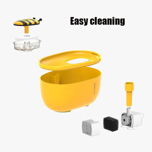 Fuente de agua automática para mascotas - con mascota bebiendo